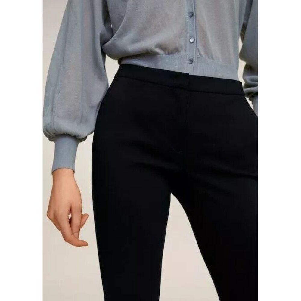 NEW MANGO MNG Skinny Cola Stretch Trouser Pants NAVY Size 18